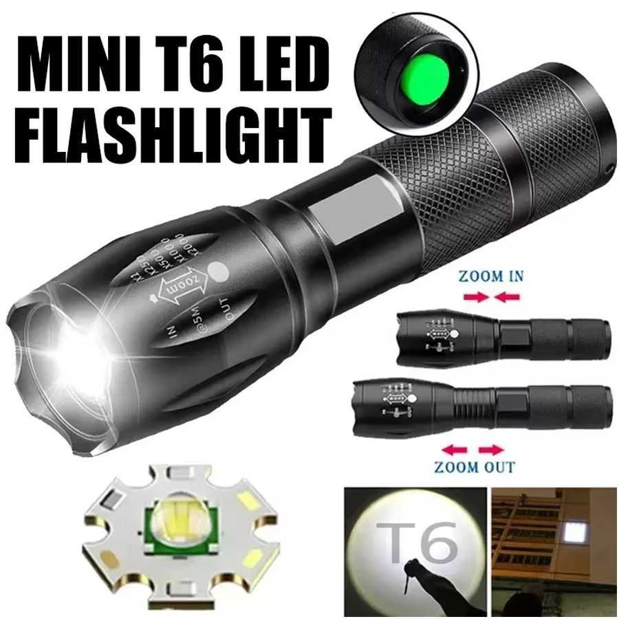 KDULIT T6 LED Flashlights Camping Torch 5 Light Modes Zoom Light Aluminum Alloys Waterproof Material External 18650 Battery D250928