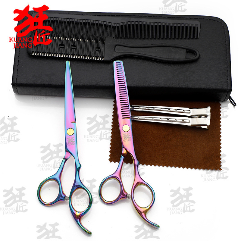 Professional Japan 440C 6 Hair Scissors Haircut Scissor Thinning Barber Cutting Shears Hairdresser Scissors Barbershop Set 250530