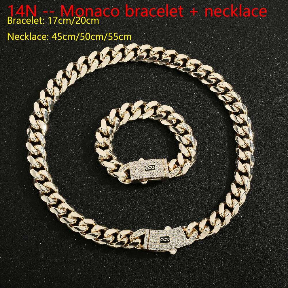 14K gold-plated brass Monaco punk chain. A red, elegant, thin chain for men and women. Hip-hop, streetwear-inspired jewelry.