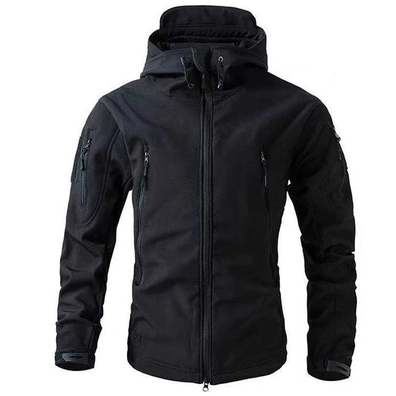 Men Military Jackets Tactical SharkSkin Jacket Army Combat Soft Jackets Hooded Waterproof Windproof Coats Winter Keeping Warm W250928