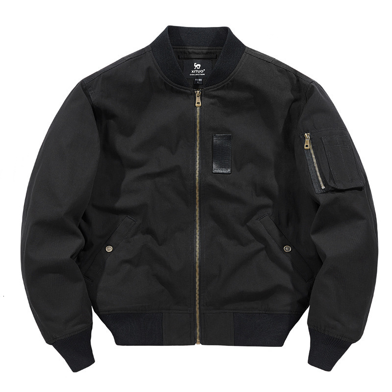 6602Spring and Autumn MA1 Pilot Jacket Mens Loose Baseball Collar Jacket Mens American Casual Workwear 250916