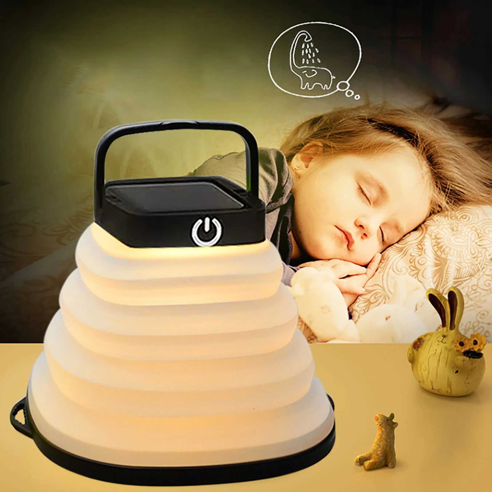 IP68 Portable Lantern Collapsible Camping Light Solar Tent Lighting Outdoor USB Rechargeable Light Waterproof LED Fishing Lamp C250928