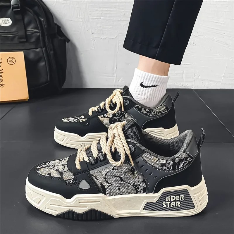 Breathable Canvas Sneakers for Men with Non-Slip Thicker Sole - Stylish Sporty Footwear Men's Shoes Summer Breathable, Casual, Design Sense Niche