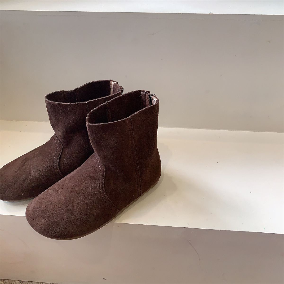 Autumn and winter new Korean suede leather children's shoes, men's and women's Martin boots, fashionable short boots, trendy snow boots