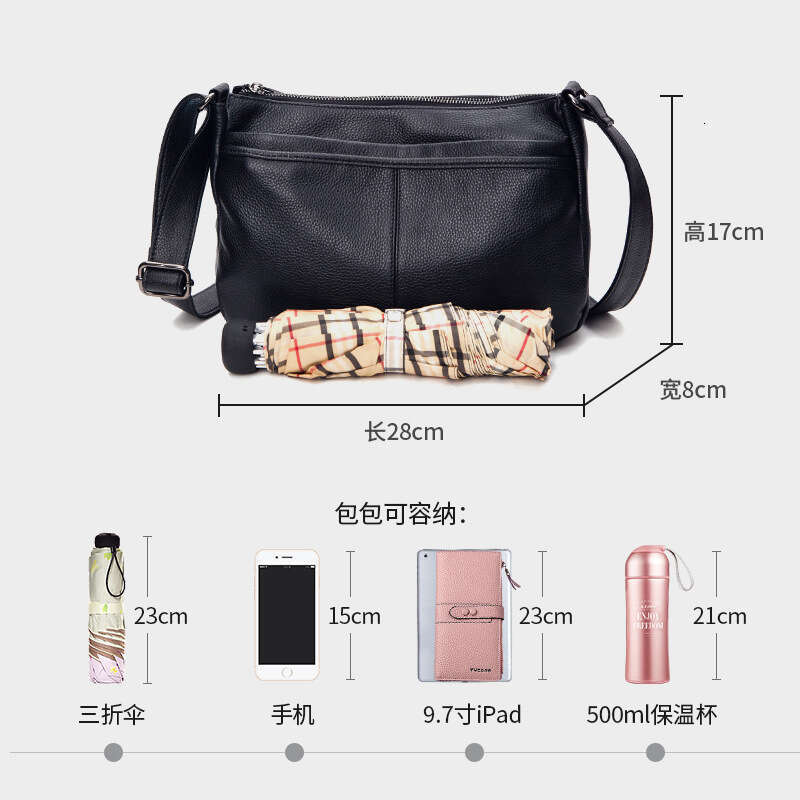 designer bag Luxury bag New Top Layer Cowhide Middle-aged Women's Mom Multi-layer Genuine Leather Crossbody Bag