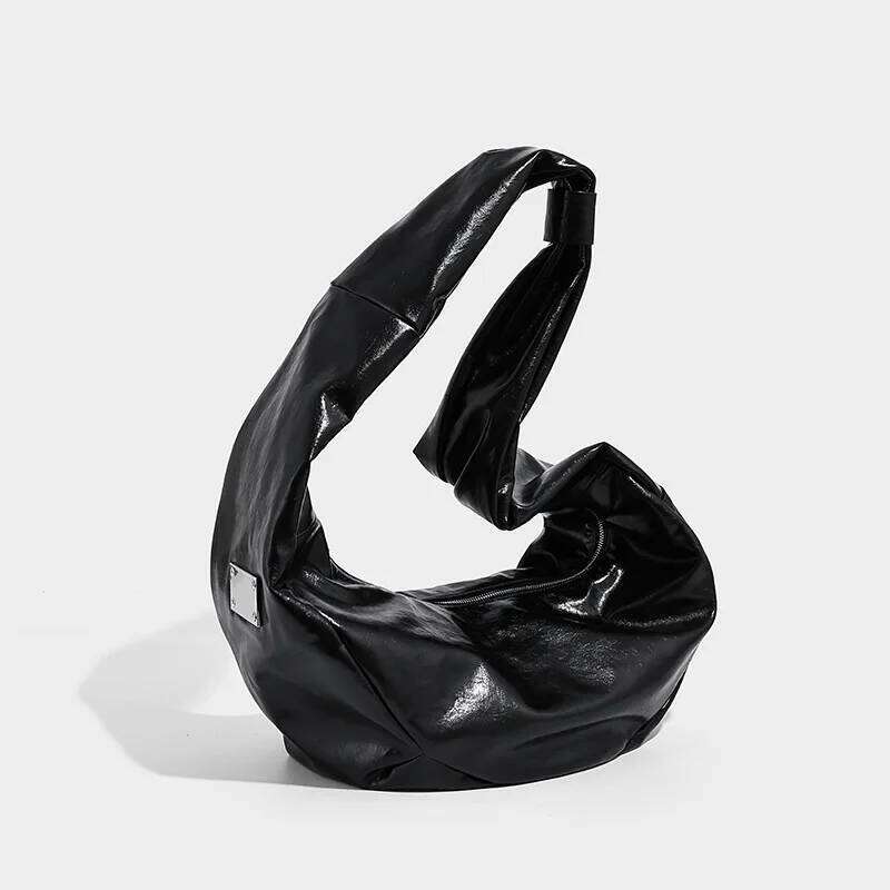 Fashion Oil Wax Dumpling 2025 New Retro Shoulder Crossbody bag Soft Leather Large Capacity Armpit bags