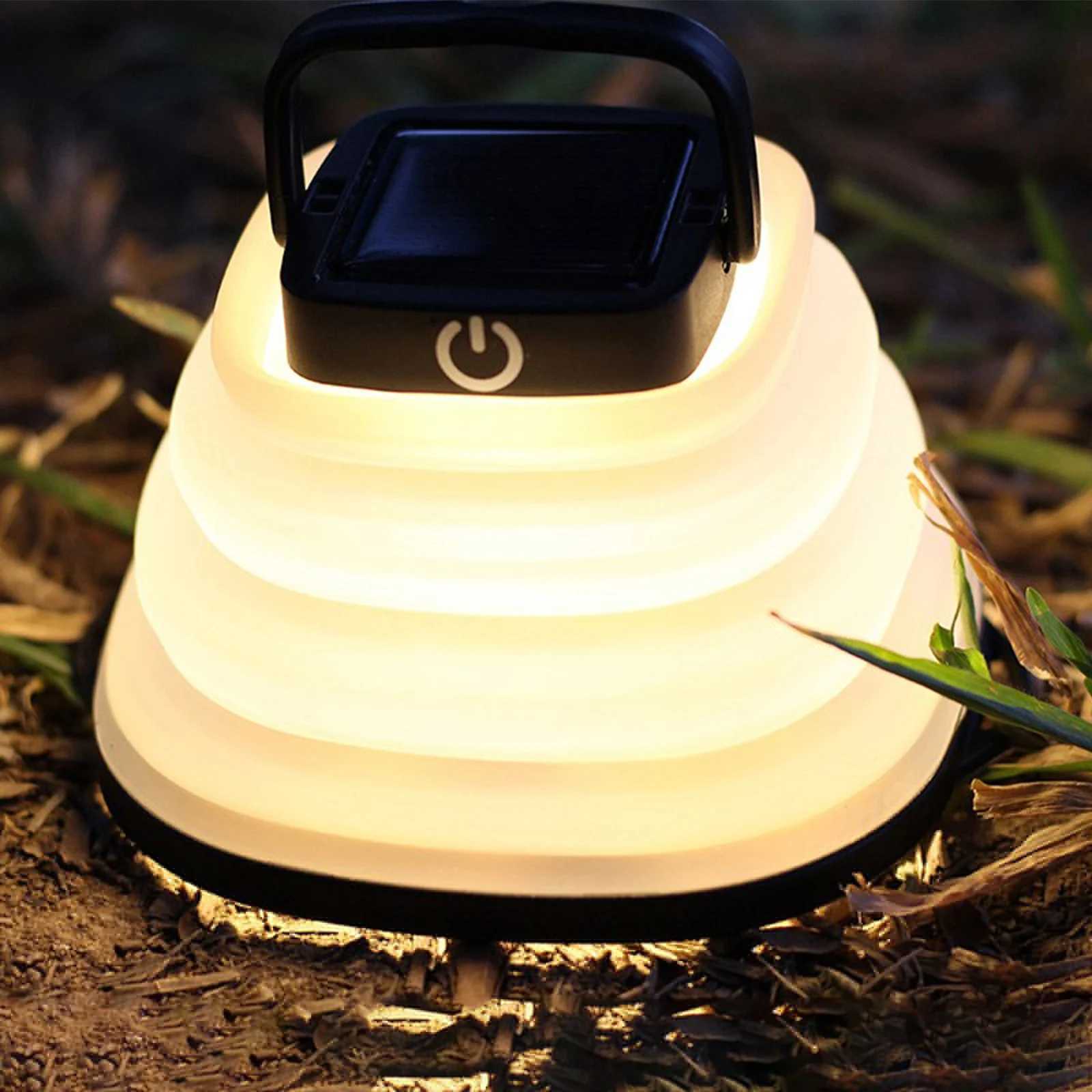 IP68 Portable Lantern Collapsible Camping Light Solar Tent Lighting Outdoor USB Rechargeable Light Waterproof LED Fishing Lamp C250928