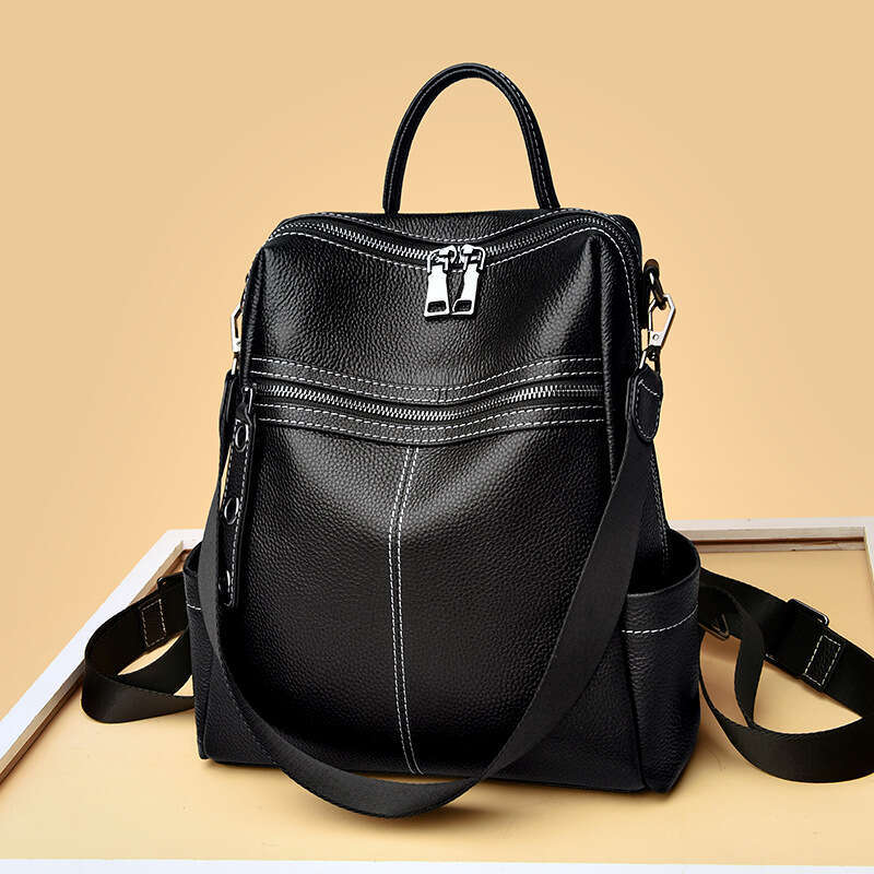 designer bag Luxury bag Genuine Leather Backpack Korean Version New Large Capacity High-end Simple Fashion Women's Bag