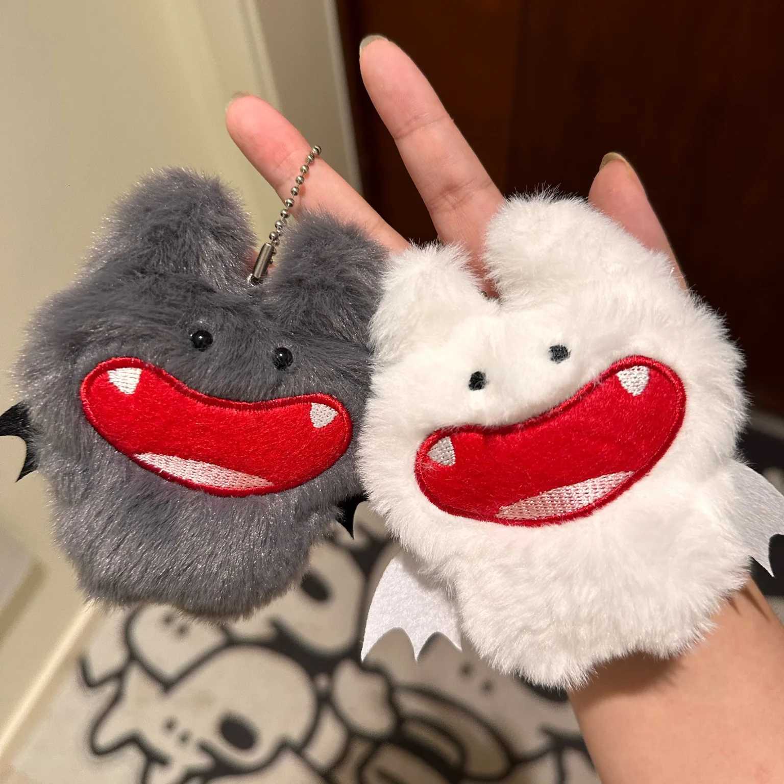 Creative New Cute Bat Plush Keychain Lucky Devil Furry Bag Pendant Funny Key Ring Pendant KeychainXJ250928