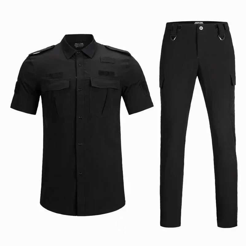 Men Uniforms Tactical Suit Man Multi Pockets Shirt Quick Dry Cargo Pants Soldier Durable Working Clothes for Men 2024 W250928