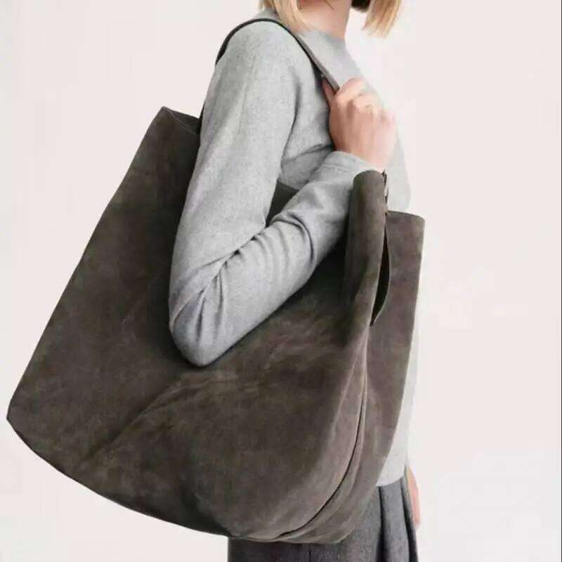 European And American Retro Suede Frosted New Commuting Simple Multifunctional Large Capacity Portable Shoulder Bag Mdng916