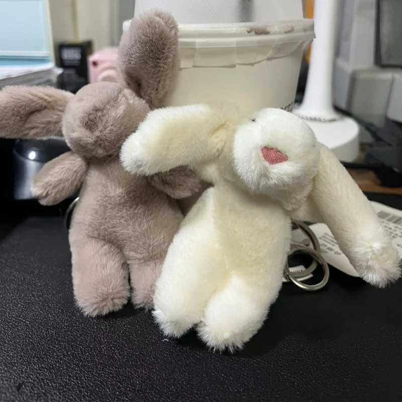 10cm Cute Bunny Plush Keychains Lovely Rabbit Backpack Charm Stuffed Animals Toy Bags Accessories Gifts for Girls Women FriendsXJ250928