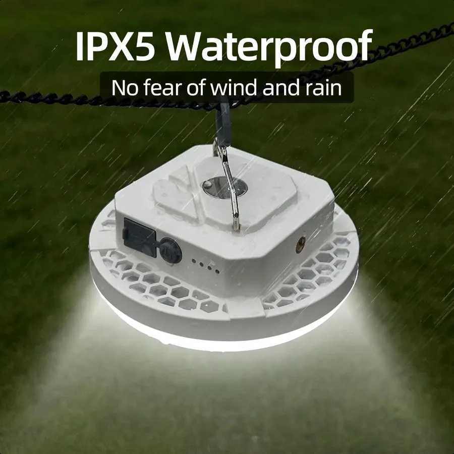 Hanging Camping Tent Light LED Rechargeable Portable Lantern Waterproof Outdoor Camp Lamp with Battery Power for Glamping Indoo C250928
