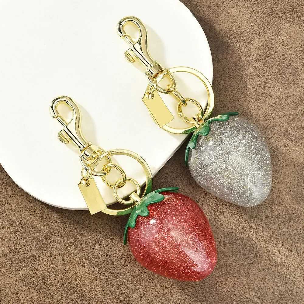Luxury Multicolored strawberry fruit bag pendants bag pendants cherry key chains handbag pendants Y250928as