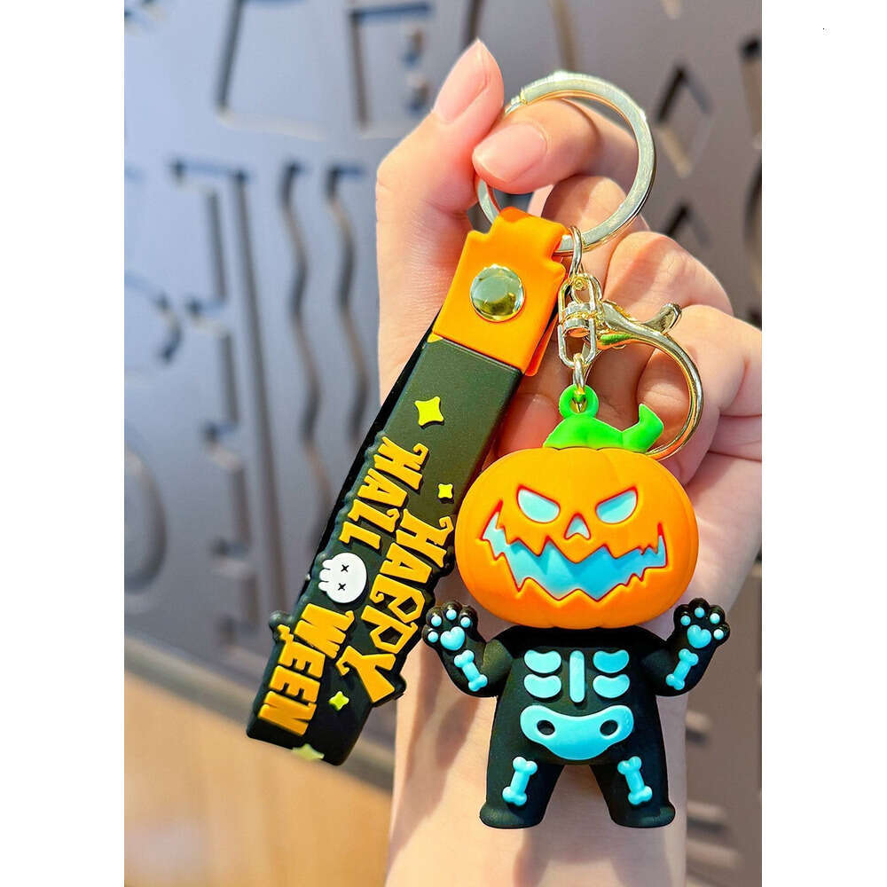 Halloween Pumpkin Lantern Creative Cartoon Keychain Pendant Gift for Friends Small Item