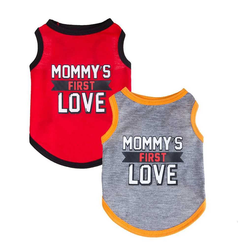 Red Pet Dog Clothes for Small Dogs Cat Vest T Shirts Chihuahua Cool Puppy Clothing Print Mommys First Love for Halloween X250928