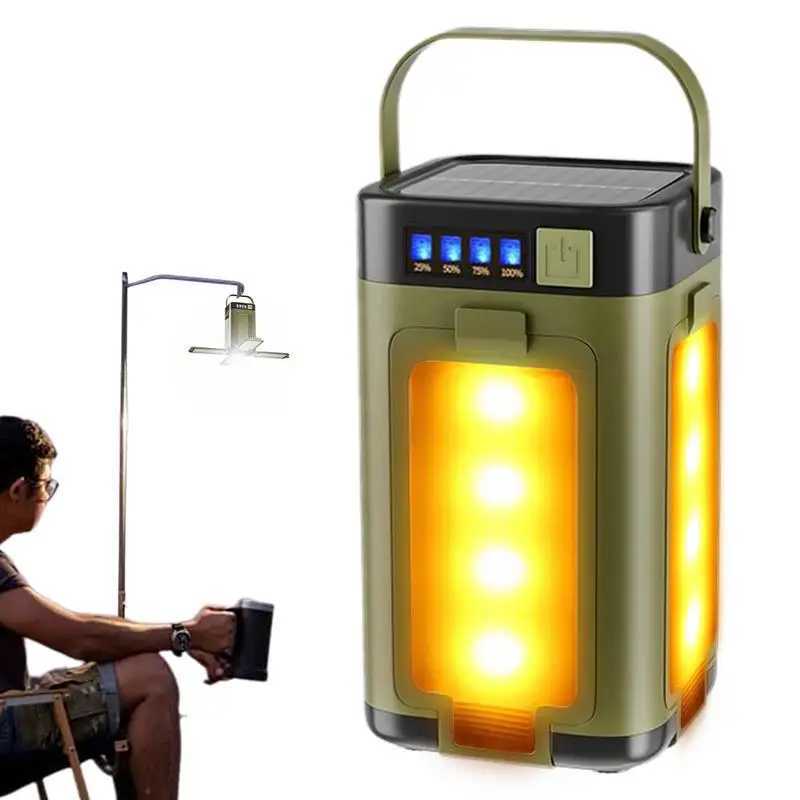 Camp Light Tent Lights For Camping Solar Portable 6 Modes Dimmable With 90 Degree Expandable 4 Led For Hiking Patio Tent Power C250928