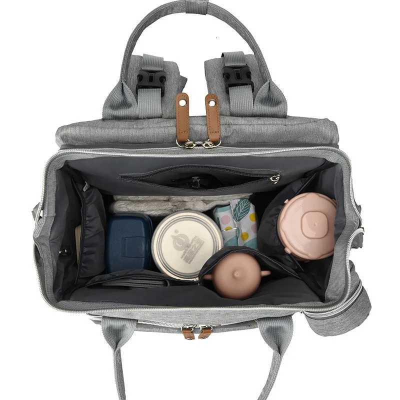 Fashion Mommy Diaper Bags with Diaper Pad Nursing Bags Materni USB Multifunctional Portable Large Baby Stroller Hanging BagXJ250928