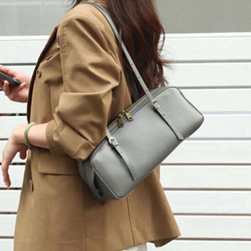 Hifashion Cowhide Genuine Leather Underarm Shoulder Bags For Women New 2025 Designer Korean Bowling Tote Ladies Handbags