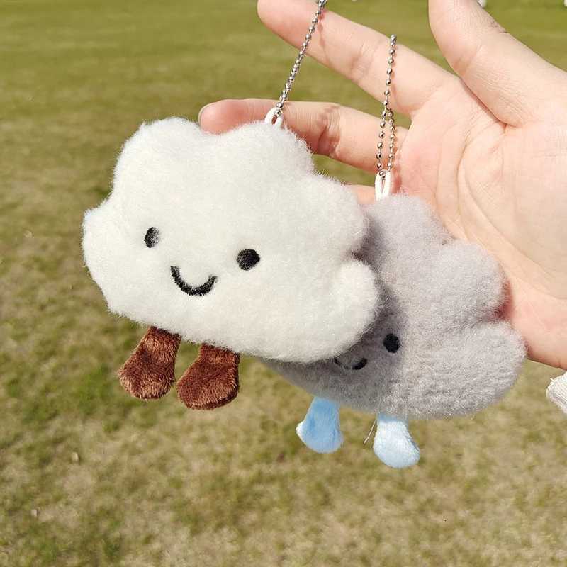 Cartoon Anime Cloud Keychain Kawaii Cloud Marshmallows Keychains Shoulder Bag Backpack Pendant Plush Toys Mini Girl Kid GiftsXJ250928