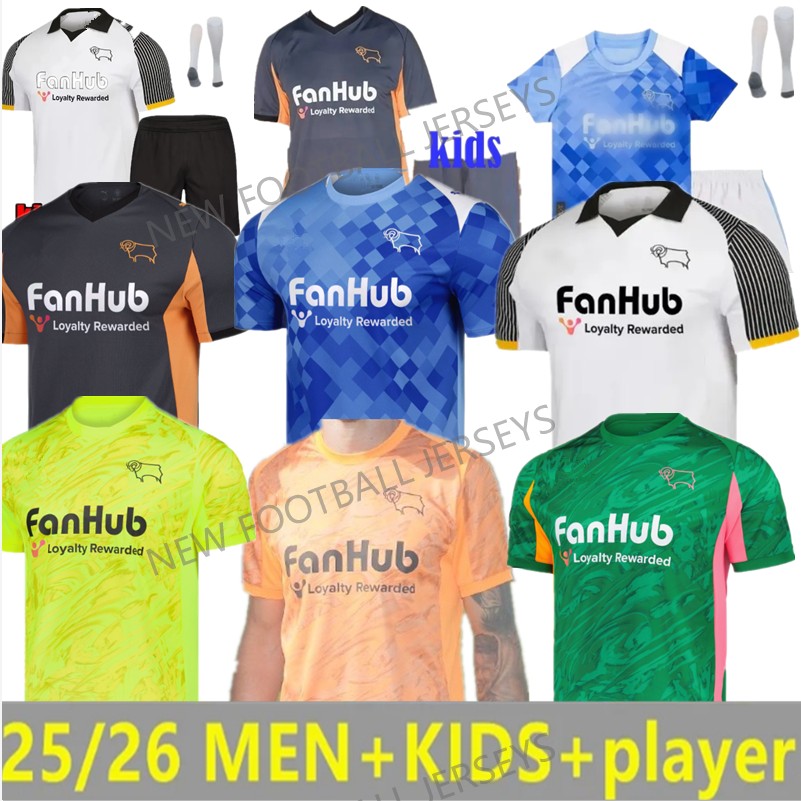 Derby County 25 26 Home soccer jerseys 2025 2026 Home Away Third Football Jersey Shirt Kit COLLINS SIBLEY CASHIN NYAMBE NELSON ELDER FORNAH s-2xl
