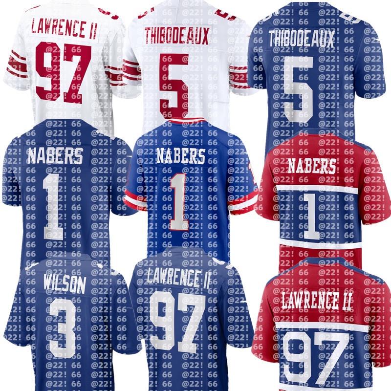 nfl Giants Jersey Lawrence Taylor Michael Strahan Russell Wilson Malik Nabers Dexter Lawrence II Kayvon Thibodeaux Jaxson Dart Abdul Carter Brian Burns Football