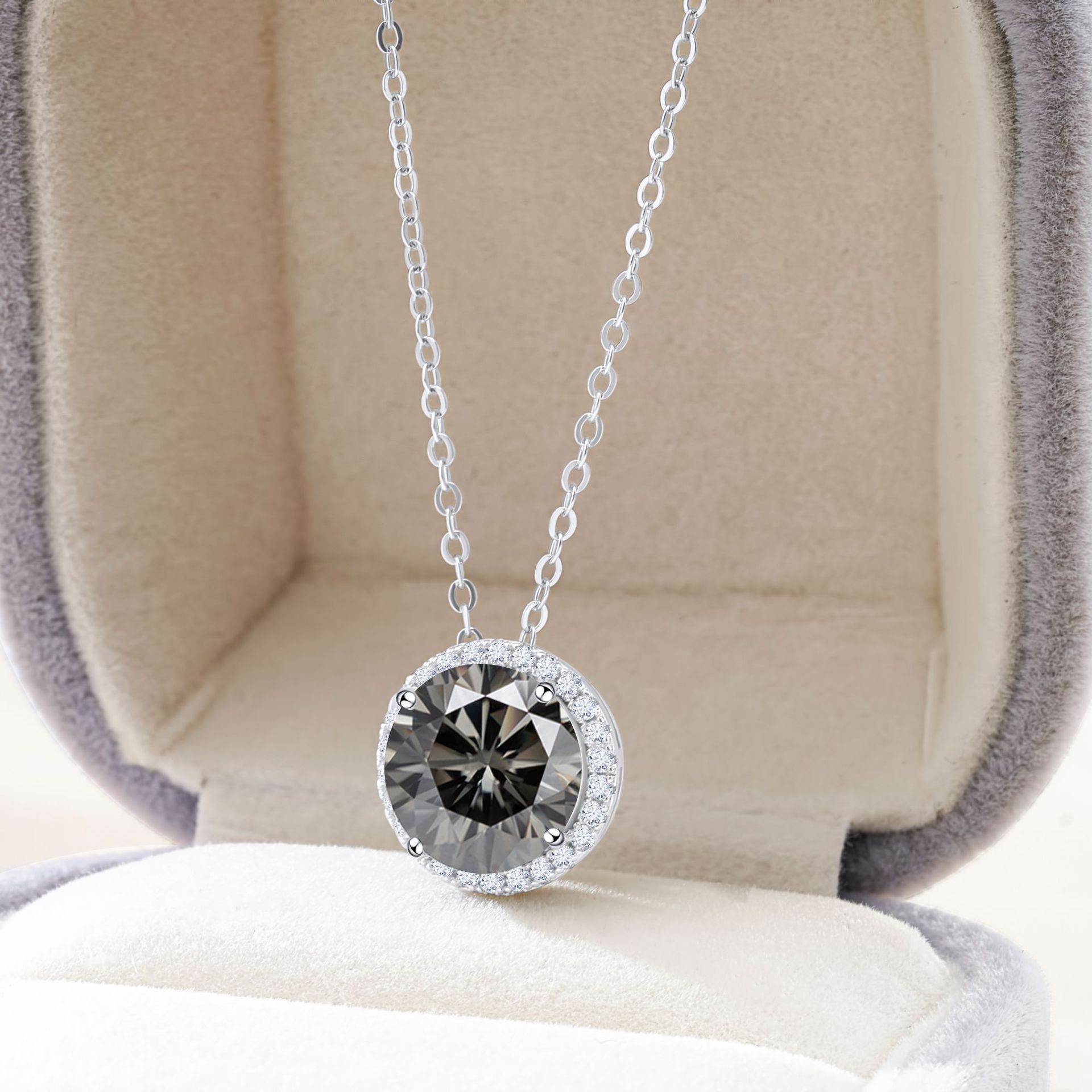 Vvs Moissanite necklace luxury jewelry design Necklaces For Women Silver Fashion Jewelry S925 silver 5CT cut Moissanite necklace Valentine's Day 