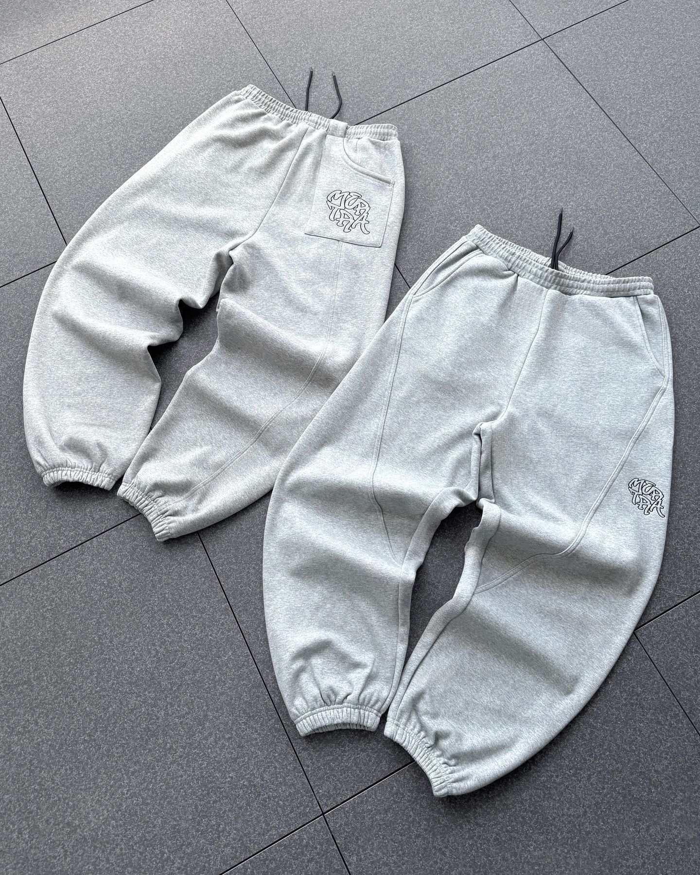 Men's metra new sports and casual pants Harajuku retro embroidered leg tied pants series youth casual sweatpants couple y2k