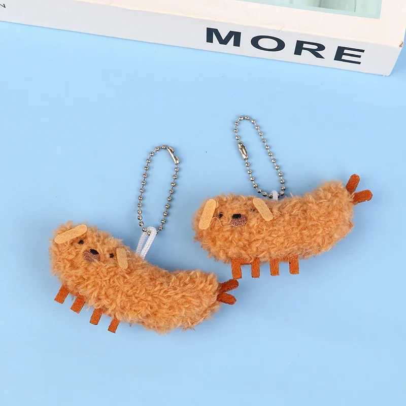 1PC Cartoon Fried Crayfish Plush Toy Funny Pendant Soft Stuffed Doll Keychain Backpack Car Bag Key Ring Decor Children ToysXJ250928