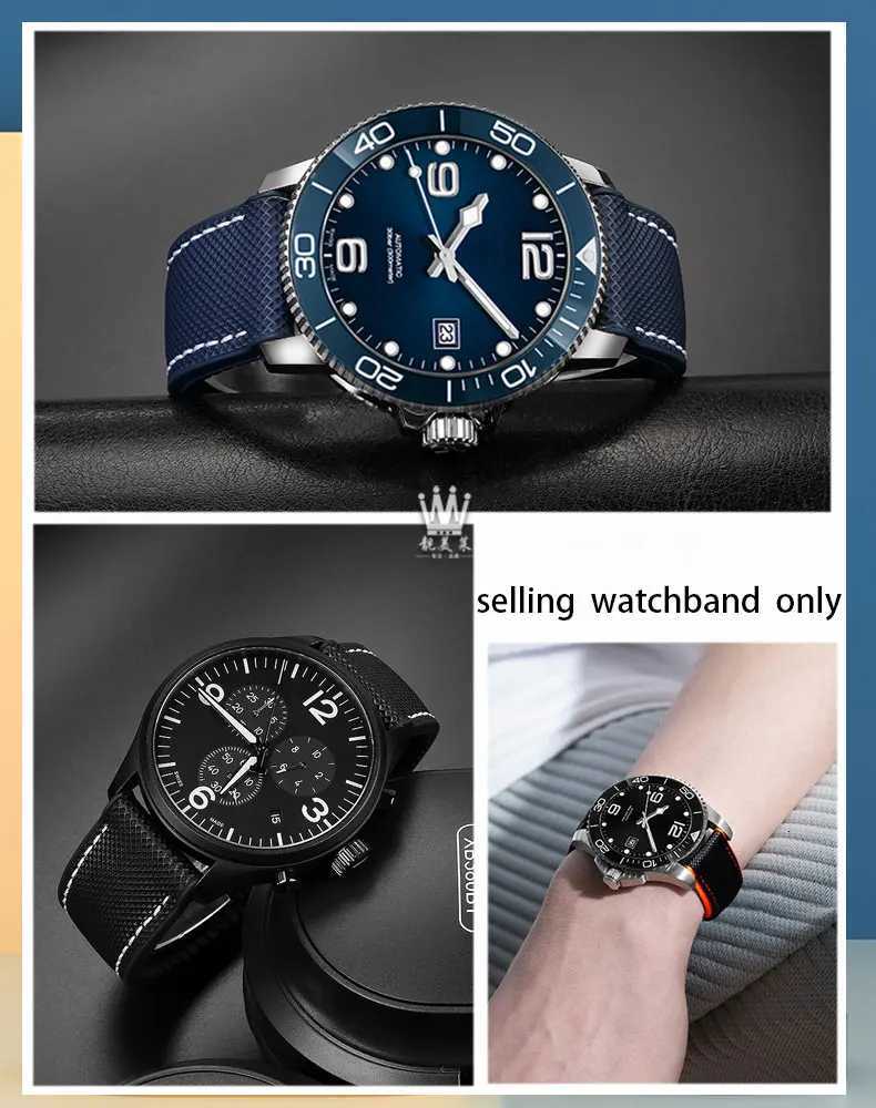 CaRBon fiber rubber WATCHband 19 20mm 21mm 22mm 23 24mm fo strAP wristband accESSories W250928