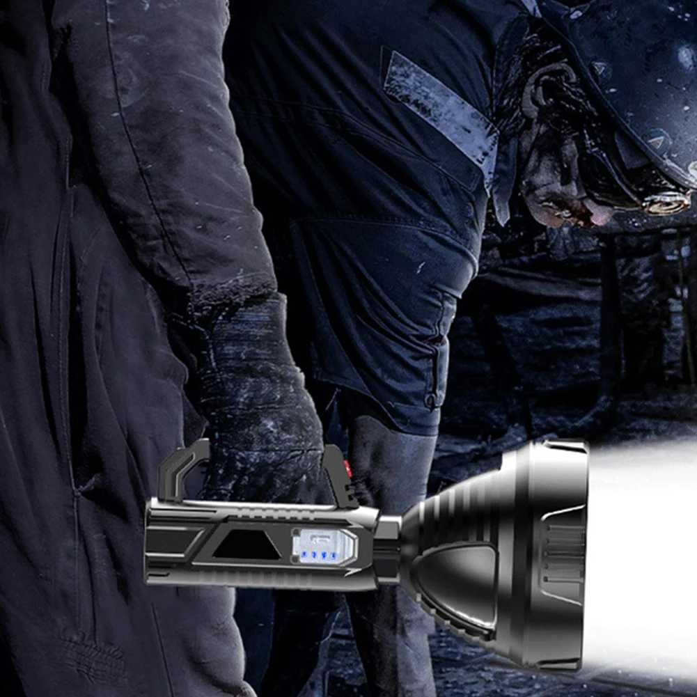 3 Modes LED Flashlight Portable Handheld Spotlight USB Rechargeable Life Waterproof for Camping Hiking Fishing Emergency C250928
