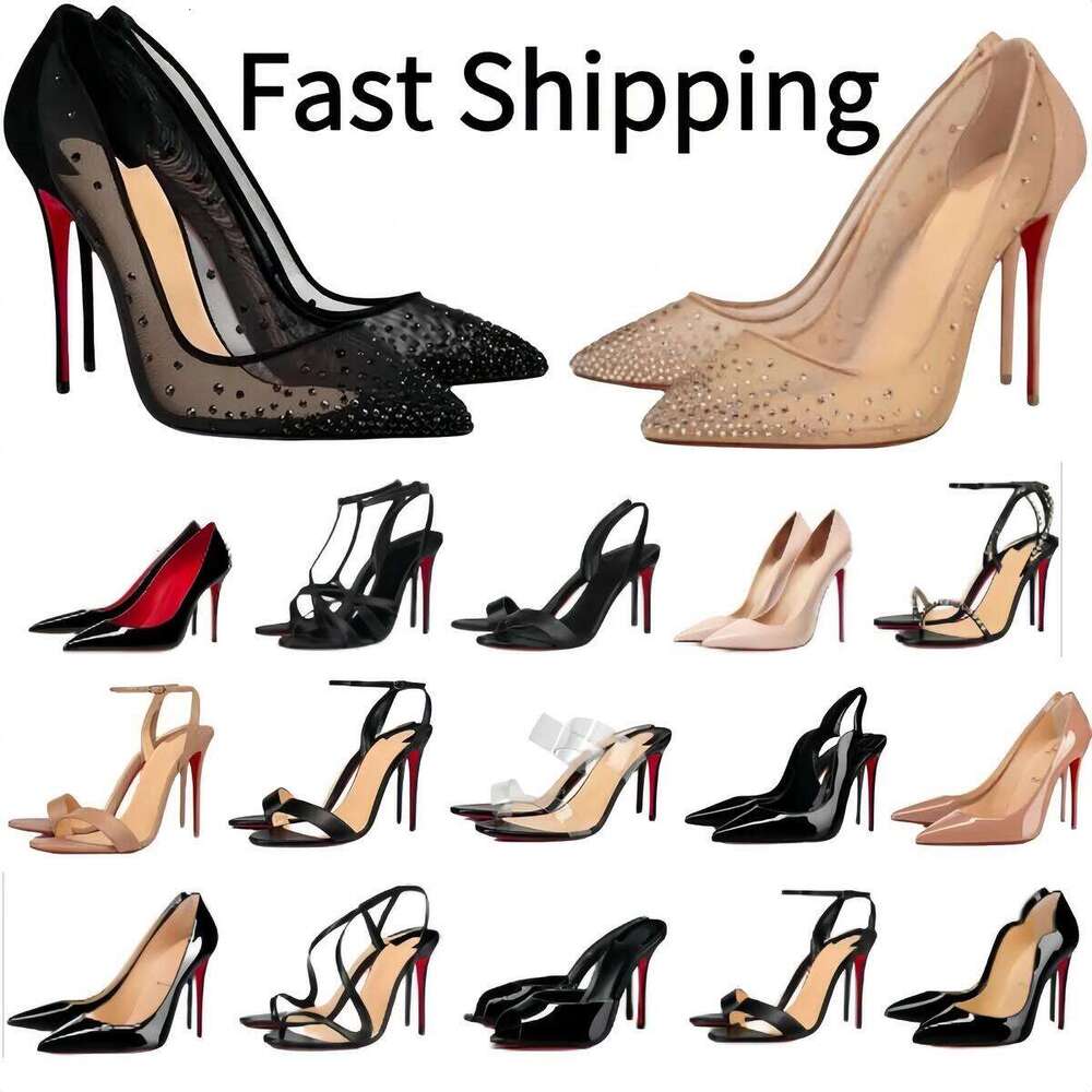 Brand heels Women High Heels Shoes Designer Red Soled Peep Pointed Toe Sandals 6cm 8cm 10cm 12cm Nude Black Patent Leather Woman Pumps 35-43 shoes top 212fhg335klk