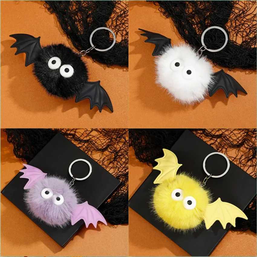 Cute Halloween Bat Devil Plush Pendant Keychain for Women Men Kids Lovely Keyring Backpack Bag Accessories Gifts for FriendsXJ250928