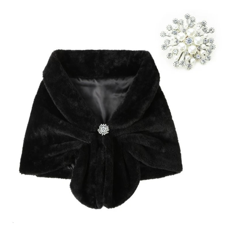 Stage Performances Shawls Suit Plush Widened Thick Furs Female Shawl for Evening Parties 250928