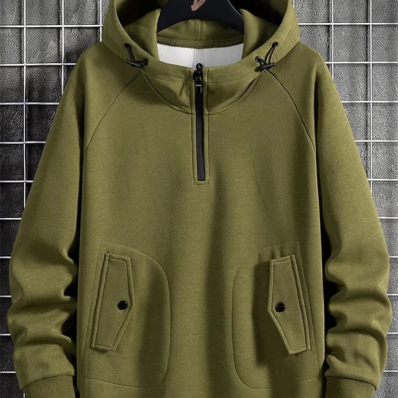 Men Sweatshirts Cotton Hooded Oversized 6XL 7XL 8XL Plus Size Zipper Full Length Hoodies Pullovers Autumn Streetwear Sportswear 241019