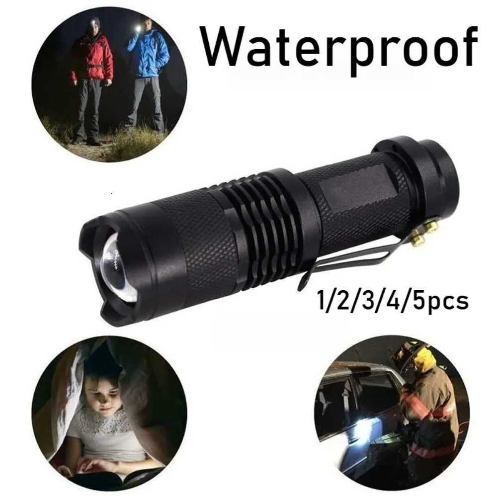 Waterproof Tactical Flashlights Portable LED Camping Lamps 3Mode Handheld Powerful LED Torch Light Lanterns Self Defense D2509281