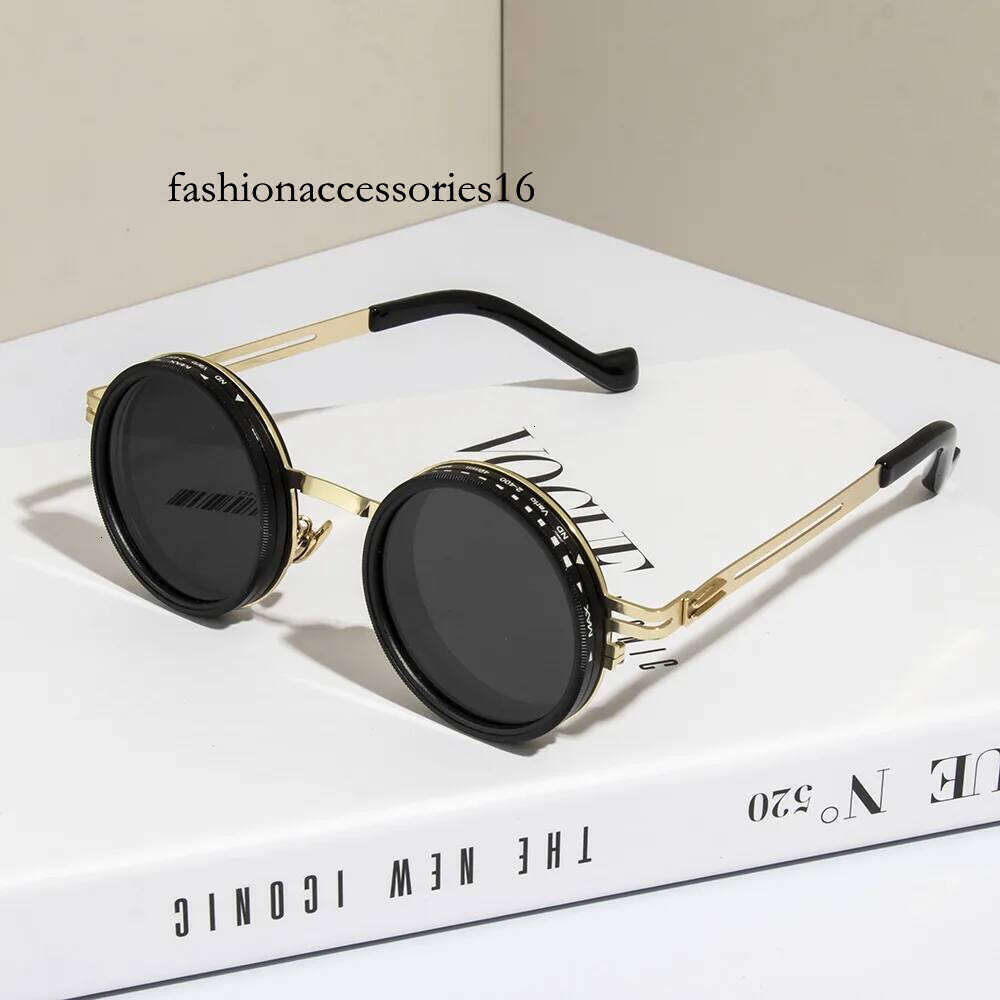 Polarized Round Sunglasses ND9 Adjustable Dimming Sun Glasses Men Women Retro Punk Men's Fishing Eyeglasses Outdoor Shades UV400