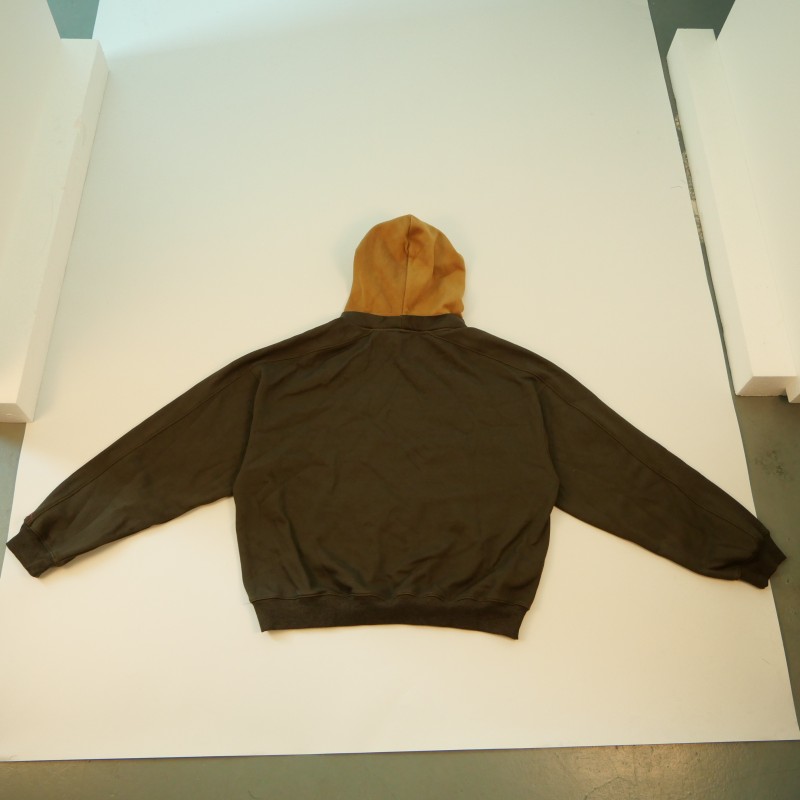 Patchwork Hoodie - Loose American Retro Casual Top, Unisex, Customizable Pattern-04008