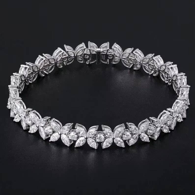 925 Sterling Silver Moissanite Bracelet Butterfly Tennis Bracelet Moissanite Diamond Bracelet For Men Woman