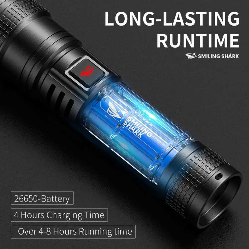 Ultra Light Mini LED Flashlight Fast Charging 5 Lighting Modes Telescopic Zoom High Brightness for Outdoor Camping Travel D250928