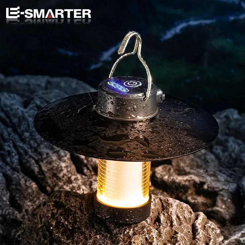 LED Camping Tent Lights Magnet Emergency Light Typec Charging Camping Lantern Dimmable Hanging Lights for Outdoor Travel C250928