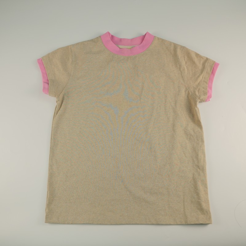 Summer Loose Breathable Unisex T-Shirt - Retro Color-Block Cotton, Crew Neck, Trendy Casual Style, Customizable Design-01015