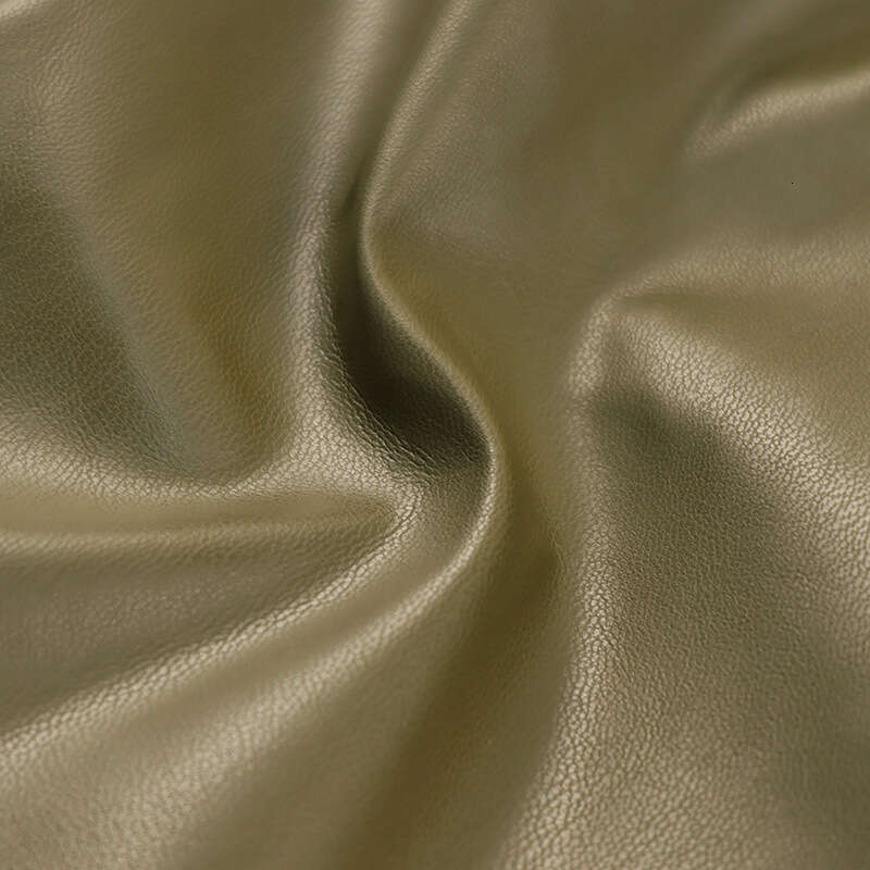 2025 Spring and Autumn New Fashionable Green V-neck Slim Fit Blazer Leather Jacket Elegant Commuting