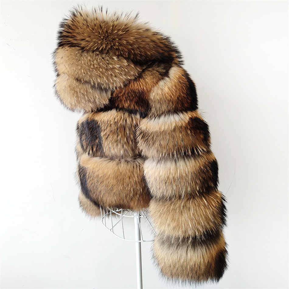 2025 Super Hot Winter Women Luxury Thick Real Raccoon Coat Natural Fox Fur Jacket Plus Size Jackets Female Vestfaux fur coat women