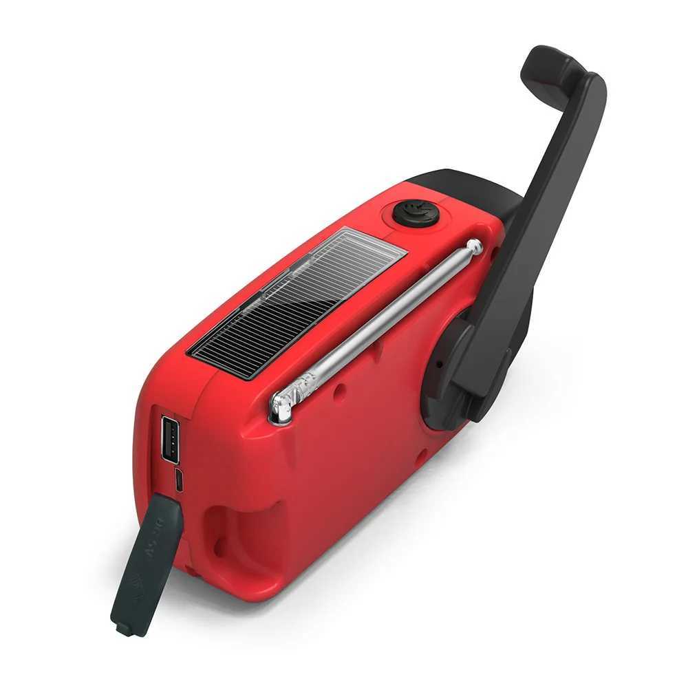 Outdoor Camping Emergency Radio Solar Hand Crank Dynamo Radio FMAMNOAA 2000Mah Phone Charger Power Bank Flashlight SOS C250928