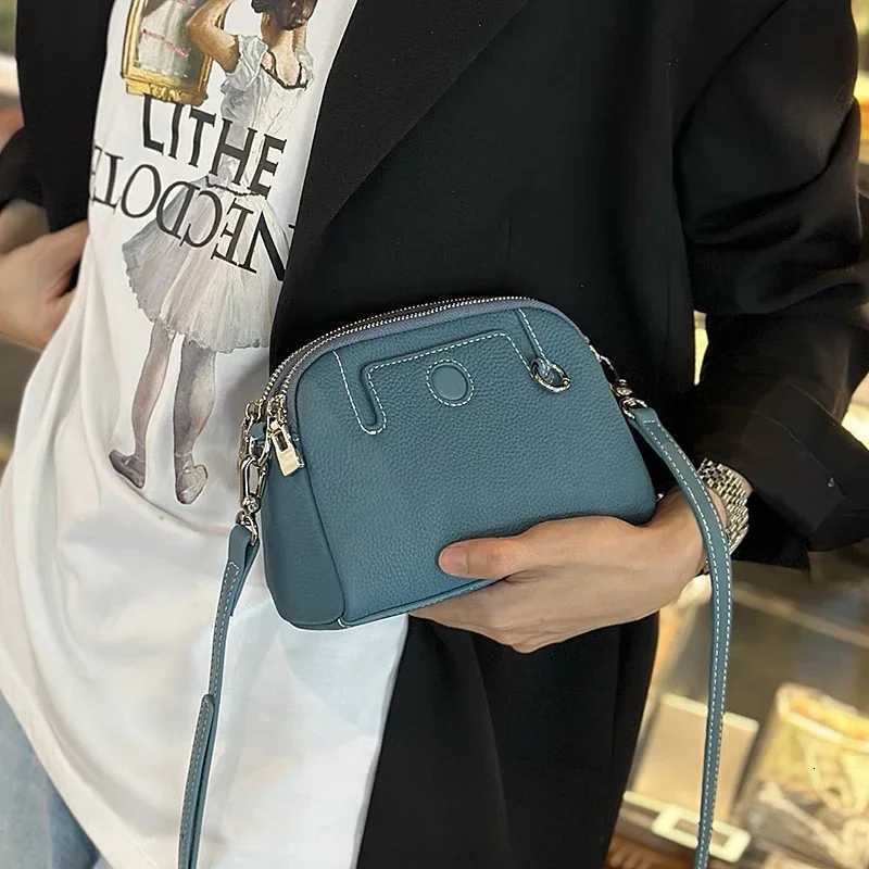 Ladies Commute Soft Retro Cowhide Handbags Womens Natural Cow Leather Shoulder Bag Female Fashion Luxury Design Crossbody Bags Z250928