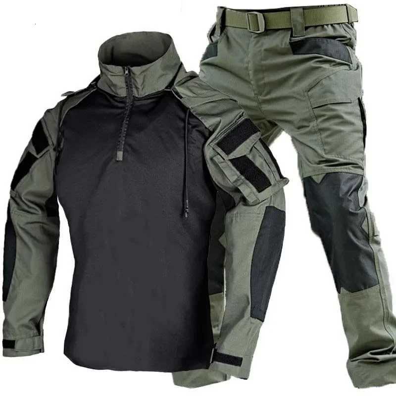 Outdoor Uniform Tactical Suits Wear Resistant TShirt Hooded Pants Men Clothing Combat Shirts Airsoft Paintball Hunting Clothes W250928
