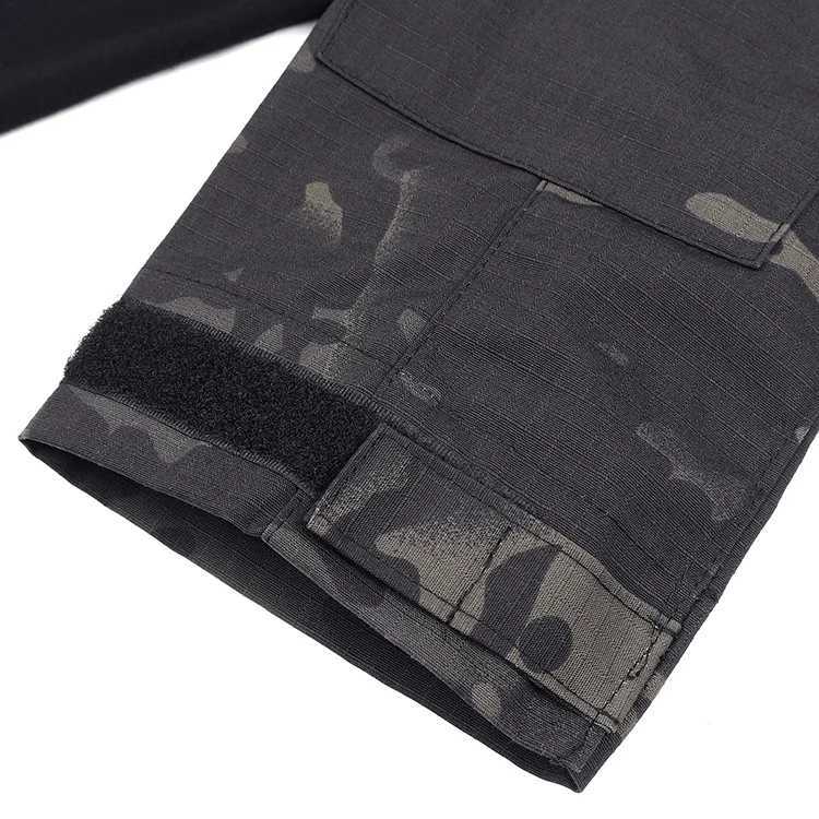 Combat Tactical Shirt Knee Pads Hunting Pants Softair Paintball Camo Hiking Training Uniform Outdoor Breathable Work Clothing W250928