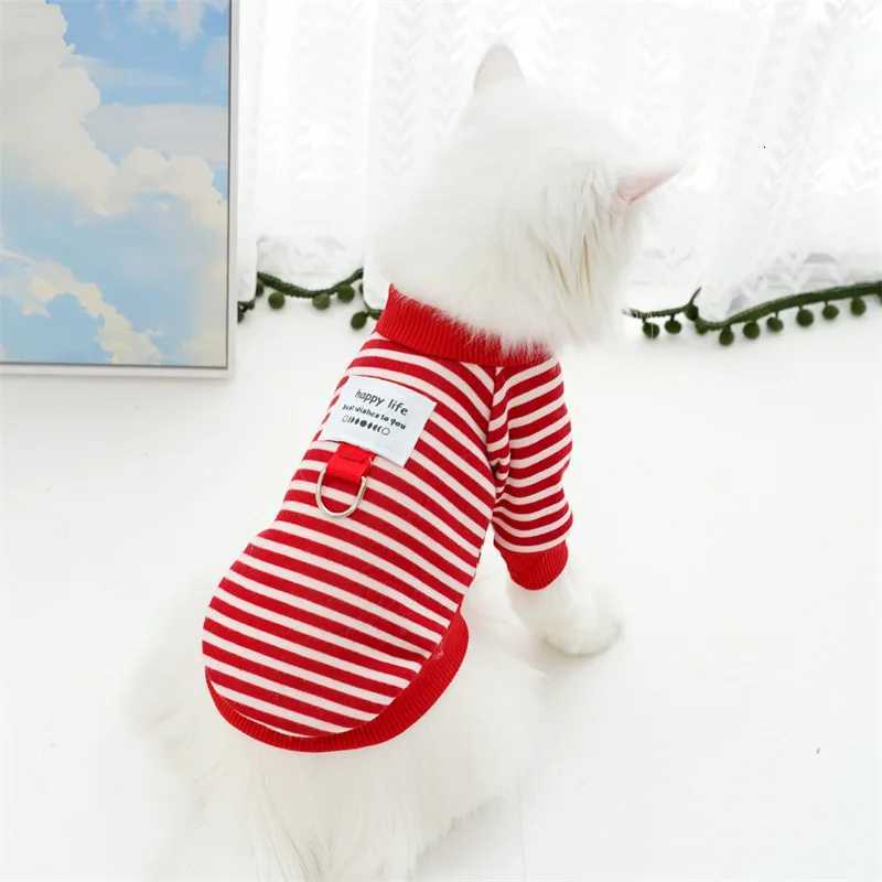 Pet Dog Hoodies Autumn Winter Warm Dog Clothes for Small Dogs Kitten Puppy Costumes Pet Striped Dog Shirt Chihuahua Sweatshirt X250928