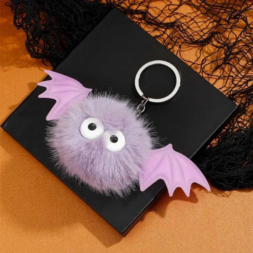 Cute Halloween Bat Devil Plush Pendant Keychain for Women Men Kids Lovely Keyring Backpack Bag Accessories Gifts for FriendsXJ250928